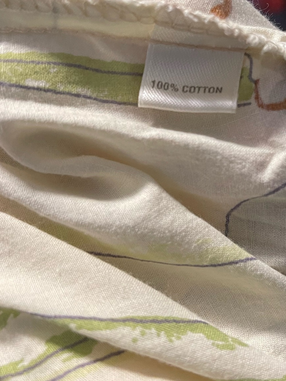 Porridge‎ Dress Womens 2 Floral Button Down Crew Neck Neutral Modest Cap Sleeve - Picture 13 of 13